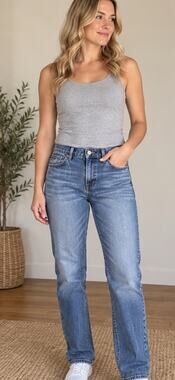 Levi’s 505 Straight Jeans Womens 27 Blue Medium Wash Denim